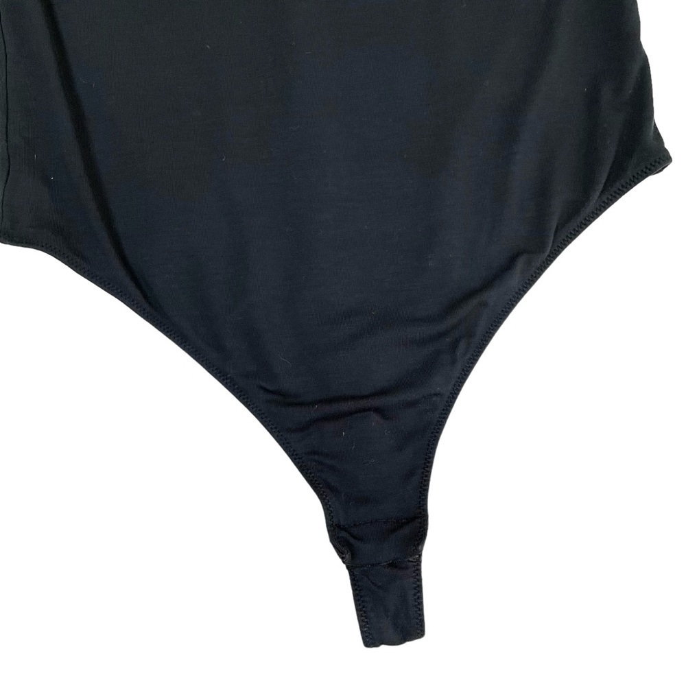 Everlane The Luster Mockneck Tank One-Piece Bodysuit Black - Picture 13 of 16